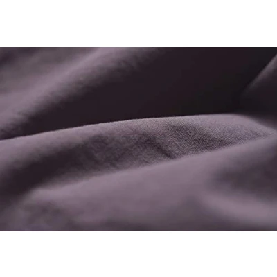 Image de L1NK STUDIO Housse de Couette uni lit 135 cm (220X220cm) 100% Coton (Percale 200 Fils) Plum