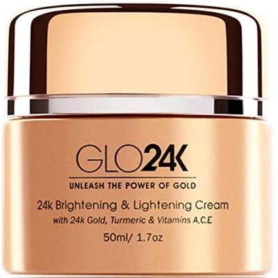 Image de GLO24K Crème Éclaircissante et à l&#039;Or 24 Carats, Curcuma &amp; Vitamines A, C, E