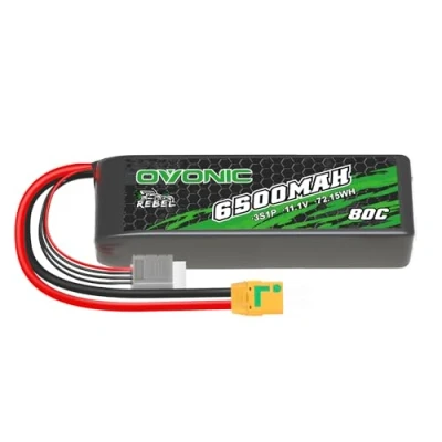 Image de OVONIC Batterie Lipo 3s 6500mAh 80C 11.1V avec connecteur XT90 pour Voiture RC Bateau Camion Buggy équipe Associée Bricolage Passe Temps
