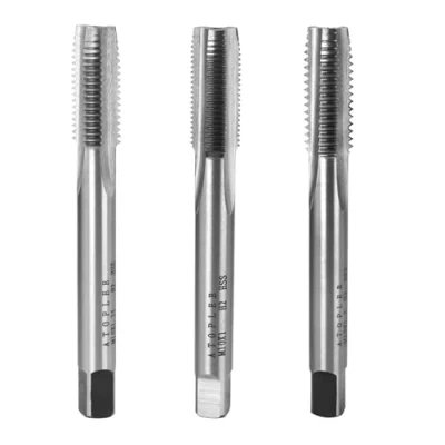 Image de Atoplee tarauds à fileter， Lot de 3 métriques HSS M10 filetage droite (M10 x 1,0 / 1,25 1,5)