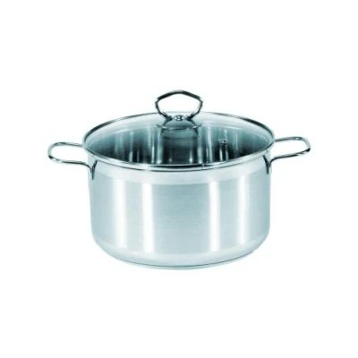 Image de Krüger 101016 MA Calypso Faitout Acier Inoxydable avec Couvercle transparent Argent Diamètre 16 cm