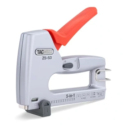Image de Tacwise 1748 Z5 53 Agrafeuse/Cloueuse Manuelle Professionnelle en Métal 5 1, Utilise les Agrafes de type 13, et 71, Clous Finition 18G Sans Tête 180