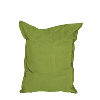 Image de Lumaland Pouf géant de Luxe intérieur XXL avec Housse Lavable 140cm x 180cm Grand Coussin pour Enfants &amp; Adultes Sac Rechargeable incluant 380 litres Billes EPS [Vert]