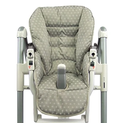 Image de Housse de rechange Bambiniwelt Compatible avec Peg Perego Prima Pappa Diner (étoiles beige)