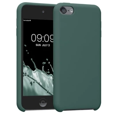 Image de kwmobile Étui Compatible avec Apple iPod Touch 6G / 7G (6ème et 7ème génération) Coque Protection en Silicone pour Lecteur MP3 Vert Sapin