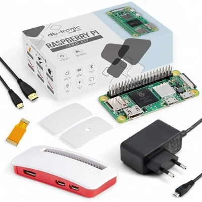 Image de Raspberry Pi Zero 2 WH Kit de démarrage Bloc d&#039;alimentation 5,1 V 2,5 A Boîtier avec découpe GPIO Câble Mini HDMI barre préinstallée