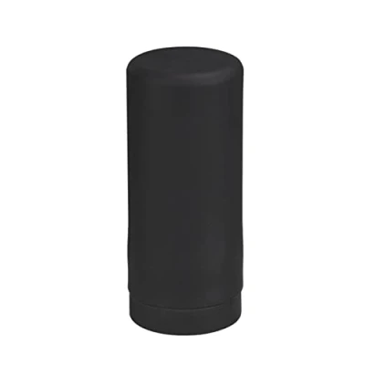 Image de WENKO Distributeur de liquide vaisselle Easy Squeez e savon en silicone anti fuite pour la cuisine Haut gamme Dosage facile Contenance 250 ml 6x14cm Noir
