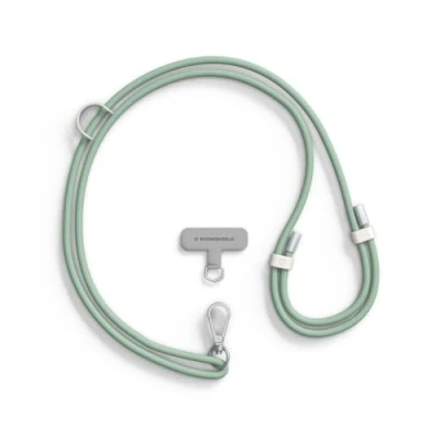 Image de RhinoShield Cordon de téléphone en TPU durable Imperméable, boucle supplémentaire pour accrocher des accessoires, résistant et ajustable (Adaptateur lanière inclus) Vert Sauge