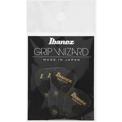 Image de Ibanez PPA14HSGYE Lot de 6 médiators grip WIZARD à sable, 1.0mm, Jaune