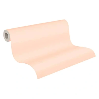 Image de A.S. Création Papier peint Uni New Life intissé 10.05 m x 0.53 Crème Rosé Fabriqué en Allemagne 376805 37680 5