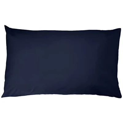 Image de Amazon Basics Taie d&#039;oreiller en microfibre, 50 x 80 cm (2 pièces), Bleu marine