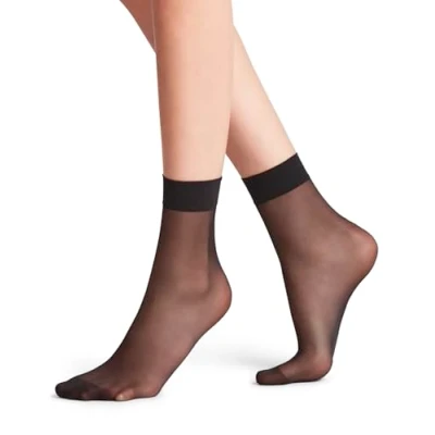 Image de FALKE Seidenglatt 15 DEN W SO transparentes unies 1 paire, Chaussettes Femme, Noir (Black 3009), 39 42