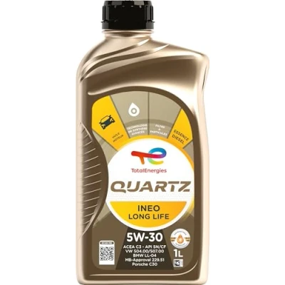 Image de TotalEnergies Quartz Ineo Long Life 5W 30, Huile moteur essence et Diesel, 1 litre