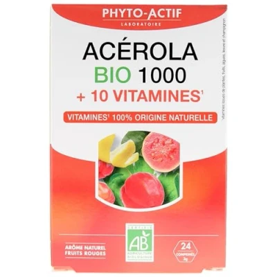 Image de Phyto Actif Acerola Bio 1000 + 10 Vitamines