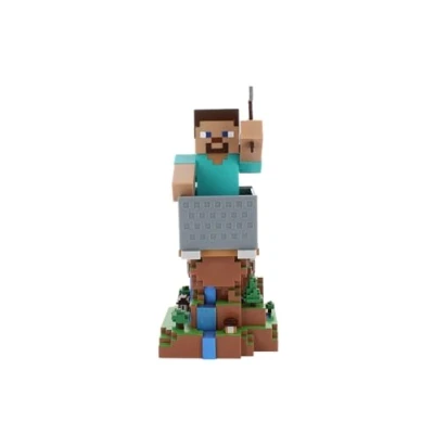 Image de Cable Guys Minecraft Steve support d&#039;accessoires de jeu et téléphone pour la plupart des manettes (Xbox, Play Station, Nintendo Switch)
