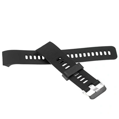 Image de vhbw bracelet compatible avec Garmin Forerunner 35, 30 montre connectée 13,5 + 9,4 cm silicone, Noir