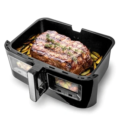 Image de Duronic AFD1 Grand Panier de Cuisson 10 Litres pour Friteuse à air AF24 Tiroir A utiliser avec la Fonction Sync Cook Compatible uniquement et AF34