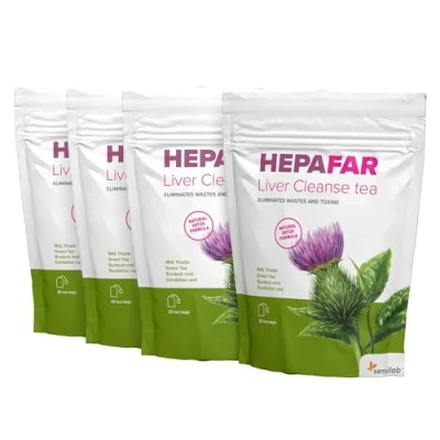 Image de Hepafar Liver Cleanse thé à base de plantes avec du Chardon Marie, vert, la racine bardane et pissenlit 4x20 sachets par Sensilab