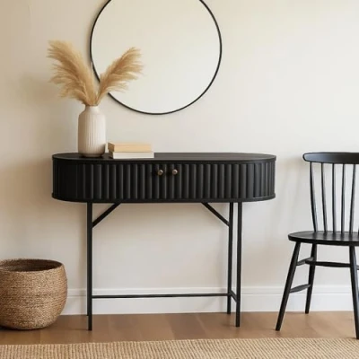 Image de Milton &amp; Oldbrook Table Console 100 cm Samara Noir
