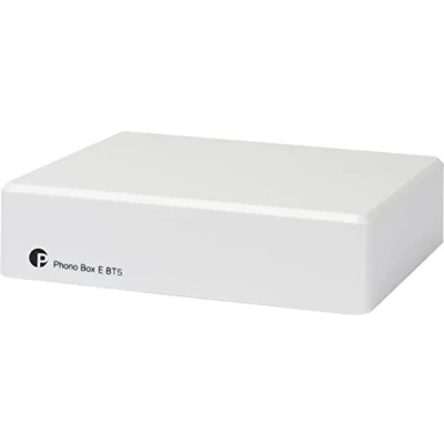 Image de Pro Ject Phono Box E BT5 Préamplificateur sans Fil Bluetooth 5.0, AptX HD Streaming, Connectivité Polyvalente Blanc