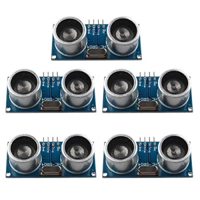 Image de HALJIA HC SR04 Lot de 5 modules mesure distance à ultrasons compatibles avec Arduino
