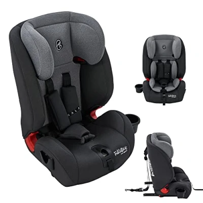 Image de FableKids Siège auto pour enfants avec Isofix à partir de 15 m. 76 150cm Ceinture sécurité 3 points ECE R129/03 Gris