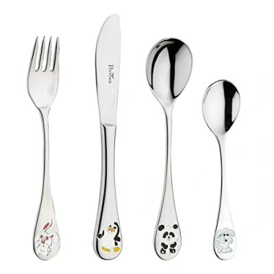 Image de Pintinox Set de 4 Couverts Enfant Arca di Noè en Acier Inoxydable, pièces