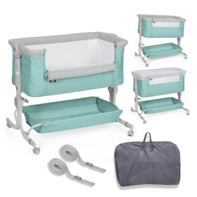 Image de ms Berceau cododo Comfy Lit réglable Multi hauteurs, inclinable, Matelas Inclus et moustiquaire de série