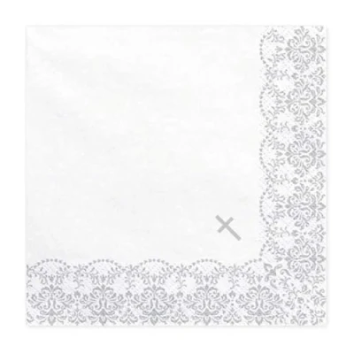 Image de Unbekannt Lot de 20 Serviettes Table 33 x cm avec Ornements pour Communion, Confirmation, baptême