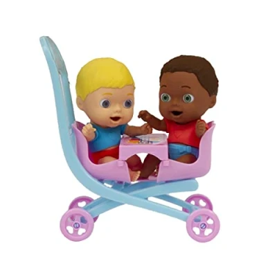 Image de Cicciobello Amicicci Poussette avec Personnage, Porte à Balayage Vos bébés Double, kit pour bébé partir de 3 Ans, CC019000, Giochi Preziosi