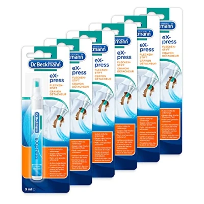 Image de Dr. Beckmann eXpress Lot de 6 stylos détachants efficaces pour les déplacements Solution rapide et facile x 9 ml