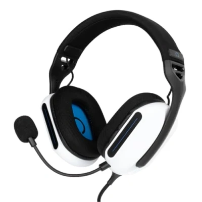 Image de Konix Casque Gaming Filaire Skylite ultraléger 218 g PS5 Haut parleurs 40 mm Microphone détachable Câble 1,5 m Jack 3,5 Noir et Blanc
