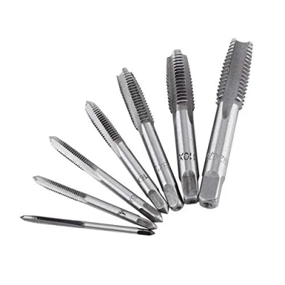 Image de Robinets Tarauds à filetage métrique en acier, 7 pièces M3, M4, M5, M6, M8, M10, M12, taraud