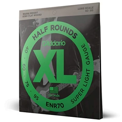 Image de D&#039;Addario ENR70 Cordes longues pour basse avec filet demi rond Super Light 40 95
