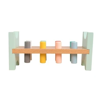 Image de Owl &amp; Fox Banc à marteler en Bois, de Jeu d&#039;imitation avec Marteau et Chevilles, Montessori développement; pour garçons Filles 12 Mois Plus.