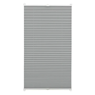 Image de GARDINIA Store Plissé à Clipser, Opaque, Kit de Montage Inclus, 2 Rails EASYFIX, Ardoise, 70 x 130 cm (BxH)