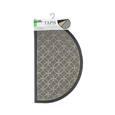 Image de Douceur d&#039;Intérieur Tapis d&#039;Entrée Demi Lune, Emilio Gris, 45 x 75 cm