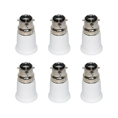 Image de B22 vers E27 support de lampe convertisseur Base ampoule Socket Adapter, convertir à baïonnette Edison 27 écoulement avec ce convertisseur, 6 PACK