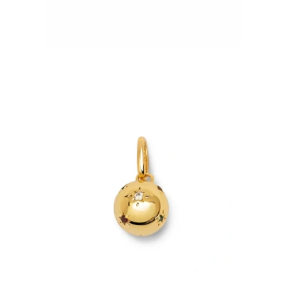 Image de SINGULARU Charm Bolita Glam. Laiton avec finition plaqué or 18 kt. Pendentif motif et détails en zircons colorés. Bijoux pour femme