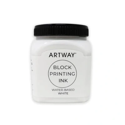 Image de Artway Encre d&#039;impression en Bloc de Première Qualité 250ml Blanc Idéal pour l&#039;impression Relief, et Lino