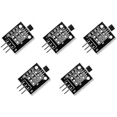 Image de Fasizi Lot de 5 modules capteur magnétique effet Hall KY 003 DC V pour Arduino PIC AVR Smart Cars