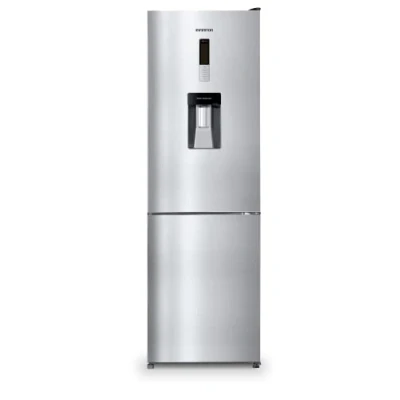 Image de INFINITON FGC 346WB Réfrigérateur Combi, Inox Anti traces 322 litres, No Frost, Distributeur d&#039;eau 3L, Affichage LED avec contrôle de la température, Porte bouteilles en aluminium