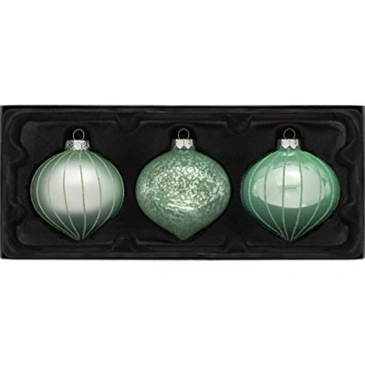 Image de WeRChristmas Boules de Noël en Verre pour Sapin Vert Menthe 11 cm