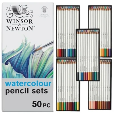 Image de Winsor &amp; Newton Studio Collection Crayons Aquarellable X50 Coffret, Assortiment