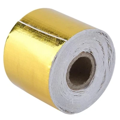 Image de Aramox Ruban de Papier d&#039;aluminium, Bande/Ruban Adhésif en Bande Thermique Voiture pour Pare Feu, Piles À Combustible, Capots Moteur, Compartiment