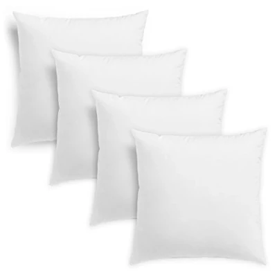 Image de sleepling 193915 Lot de 4 oreillers en Plumes 100% Coton Coussins pour canapé Lavable à 60 C Certifié Ökotex 100 et Downpass Fabriqué UE 50 x cm, Blanc