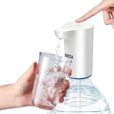 Image de JOCCA Distributeur d&#039;eau pour carafes/Rechargeable/Pompe à Eau/Distributeur d&#039;eau/Automatique/carafes, Bouteilles/Charge USB/durée de Plus 35 Jours, 6 carafes/léger
