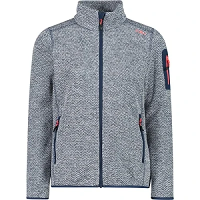 Image de CMP Veste Knit Tech femme, Bleu Encre Blanc, XS