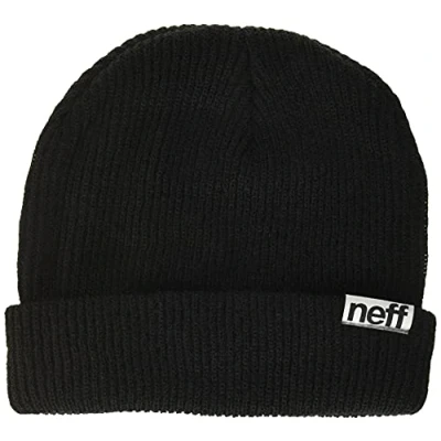 Image de Neff Fold Bonnet Mixte, Noir, FR : Taille Unique (Taille Fabricant TU)