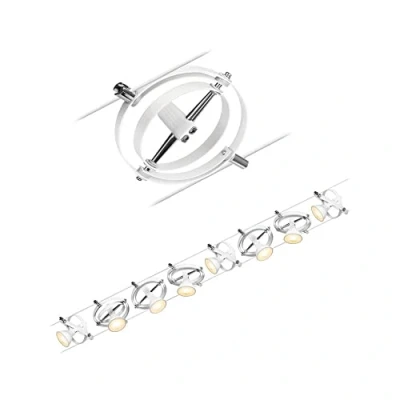 Image de Paulmann 94492 système CorDuo kit Cardan CC Max. 8x7W Extensible câble Métal GU5,3 sans Ampoule, Blanc dépoli, 8pcs
